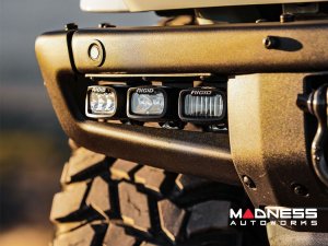 Ford Bronco Light Upgrade - Triple LED Pod Modular Front Bumper Mount Kit - Rigid